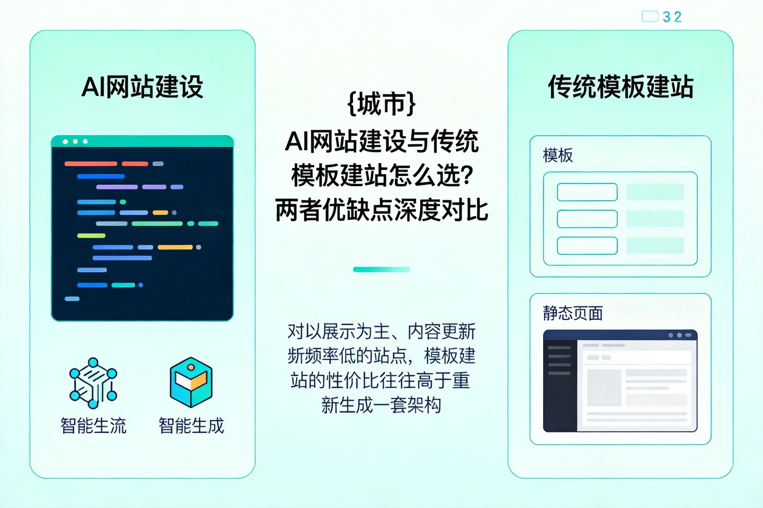 临夏AI网站建设与传统模板建站怎么选？两者优缺点深度对比