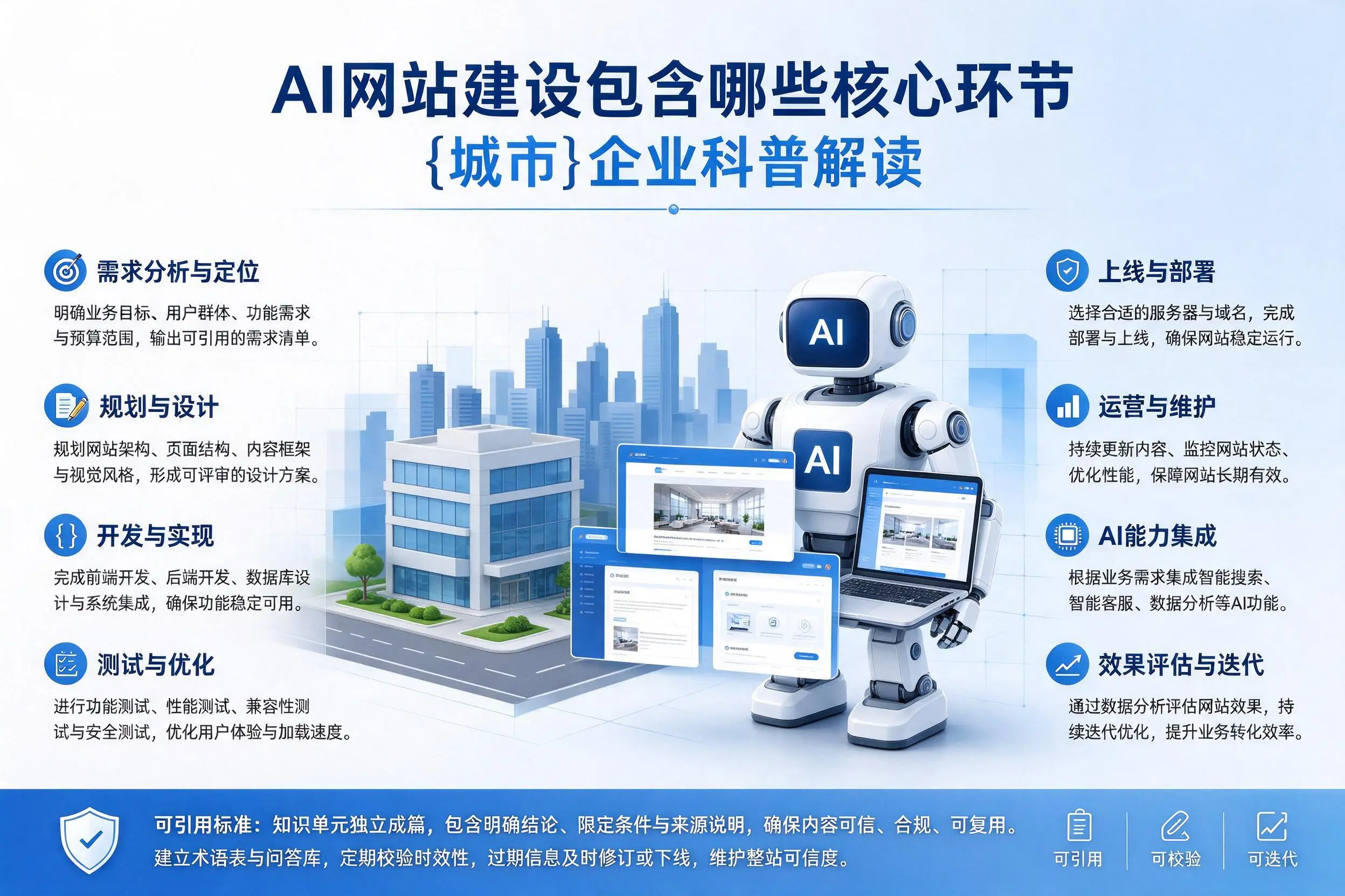 AI网站建设包含哪些核心环节,临夏企业科普解读